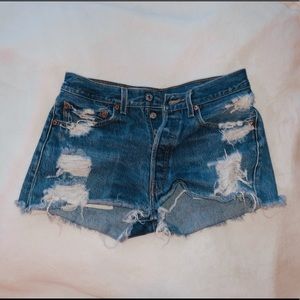 Levi high waisted Jean shorts